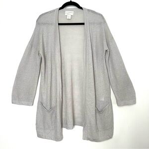 Lagenlook Quiet Luxury 100% Linen Open Cardigan Breathable Feminine Classic Boho